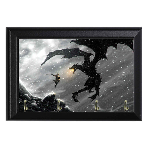 Elder Scrolls Skyrim Dragonborn Geeky Wall Plaque Key Hanger
