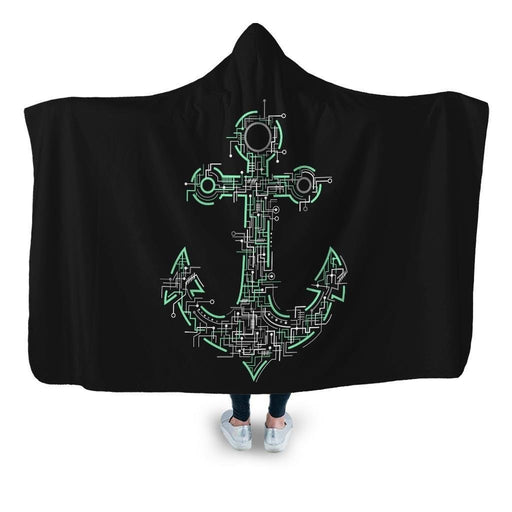 Electric Anchor Hooded Blanket - Adult / Premium Sherpa