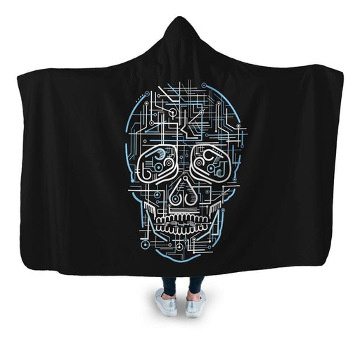 Electric Skull Hooded Blanket - Adult / Premium Sherpa
