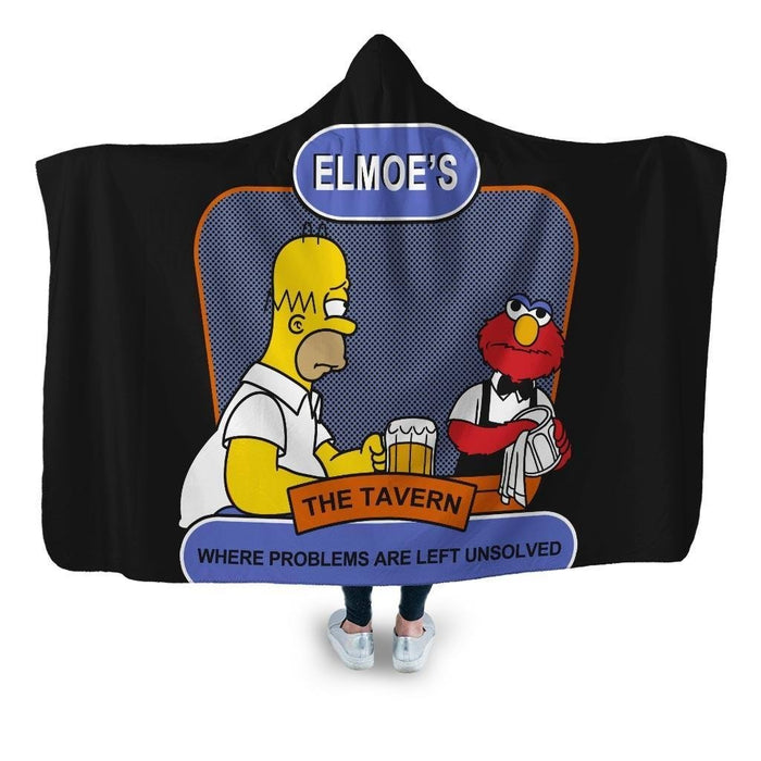 Elmoes Hooded Blanket - Adult / Premium Sherpa