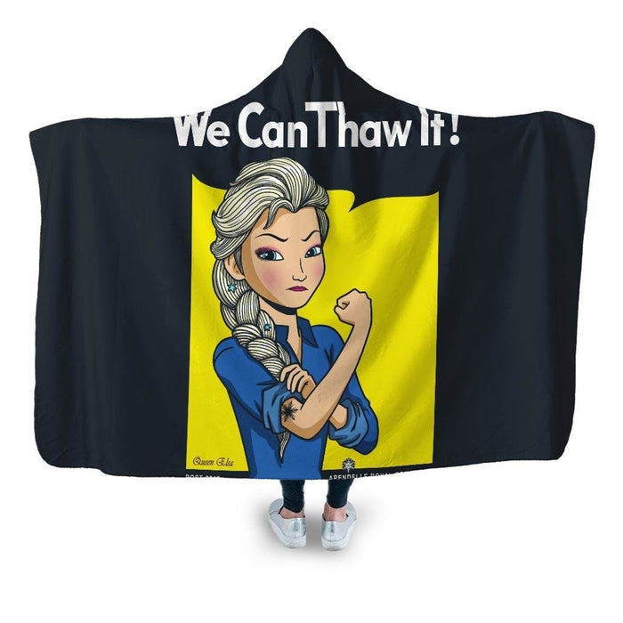 Elsa Can Do It Hooded Blanket - Adult / Premium Sherpa
