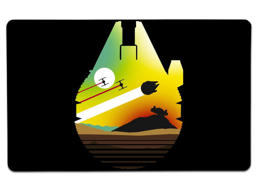Escape From Desert Planet Large Mouse Pad