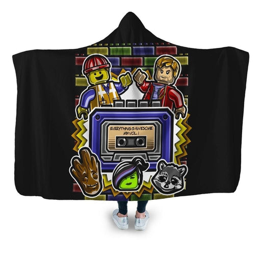 Everything Is Awesome Mix2 Hooded Blanket - Adult / Premium Sherpa