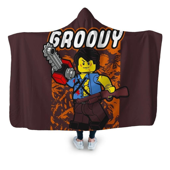 Everything Is Groovy Hooded Blanket - Adult / Premium Sherpa
