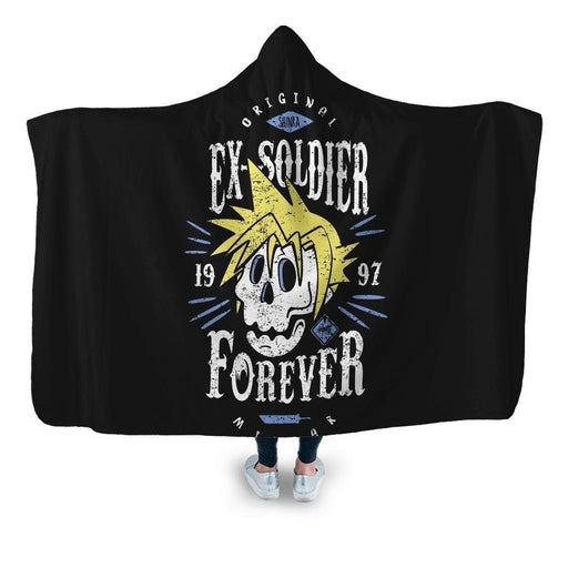 Ex Soldier Forever Hooded Blanket - Adult / Premium Sherpa