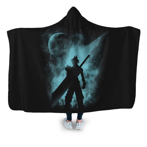 Ex Soldier Silhouette Hooded Blanket - Adult / Premium Sherpa