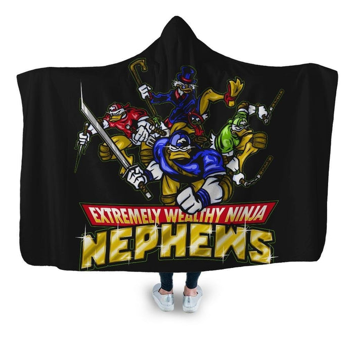 Extremely Wealthy Ninja Nephews Hooded Blanket - Adult / Premium Sherpa