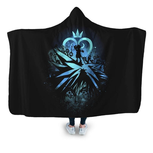 Face Of The Key Blade Hooded Blanket - Adult / Premium Sherpa