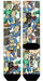 Fallout Vault Boy Collage All Over Print Crew Socks - One Size / Blue