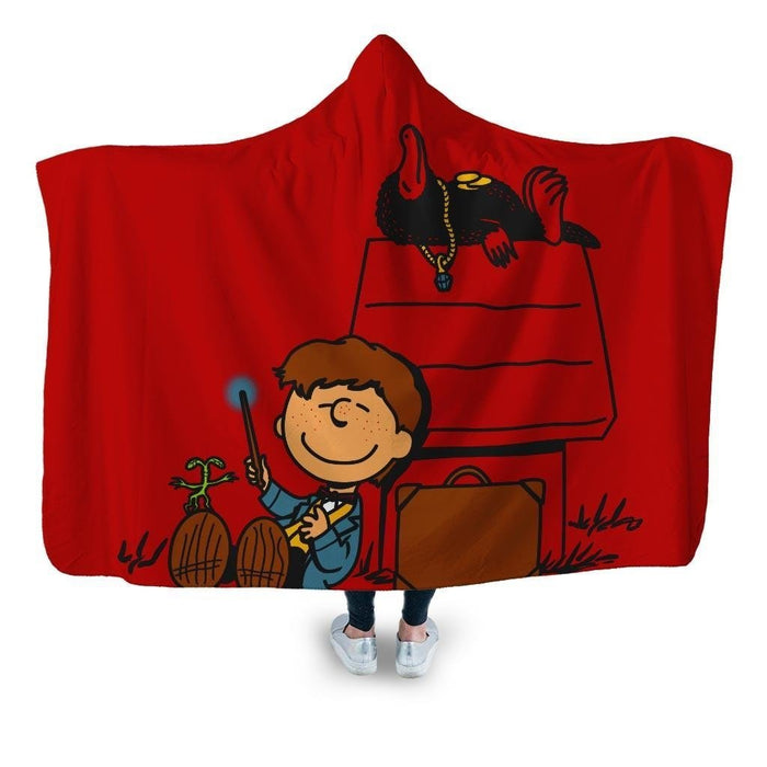 Fantastic Peanuts Hooded Blanket - Adult / Premium Sherpa