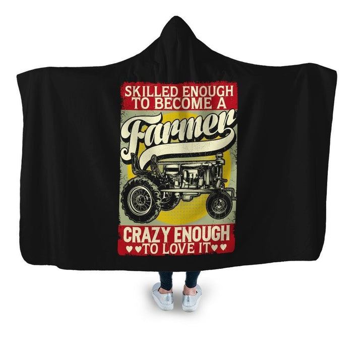 Farmer T Shirt Hooded Blanket - Adult / Premium Sherpa