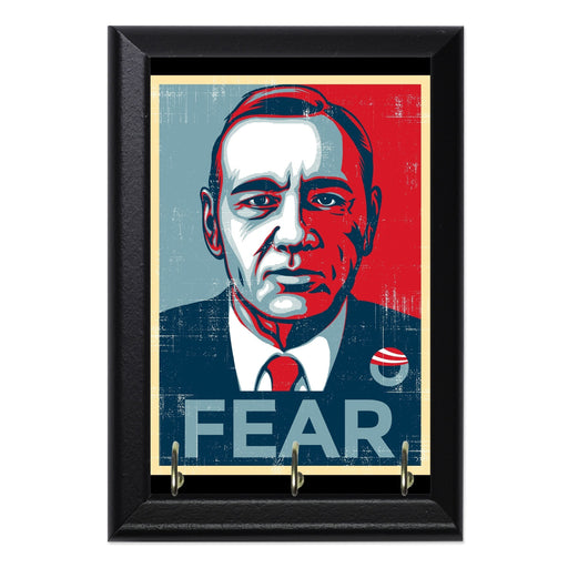 Fear Wall Plaque Key Holder - 8 x 6 / Yes
