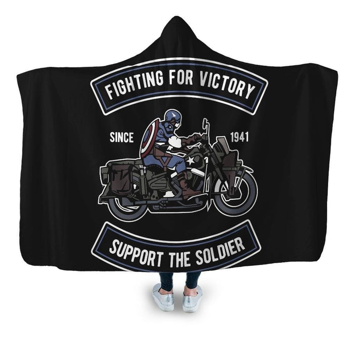 Fighting For Victory Hooded Blanket - Adult / Premium Sherpa
