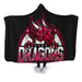 Fire Dragons Hooded Blanket - Adult / Premium Sherpa