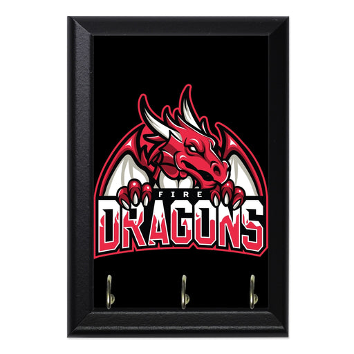 Fire Dragons Wall Plaque Key Holder - 8 x 6 / Yes