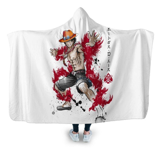 Fire Fist Ace Hooded Blanket - Adult / Premium Sherpa