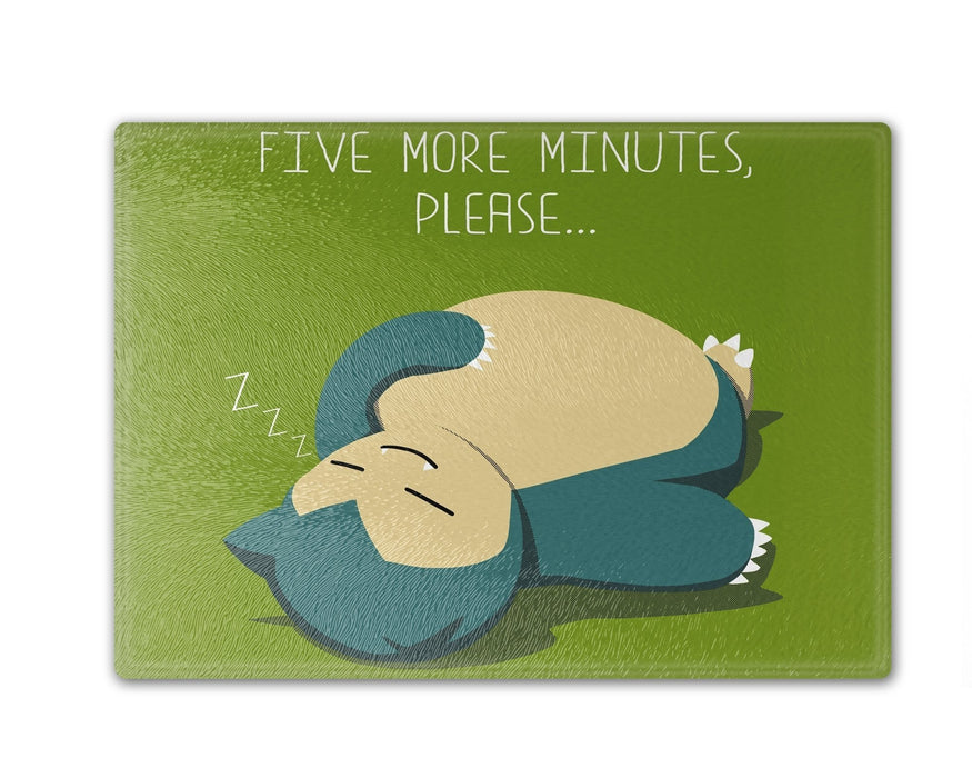 Five More Minutes Please Halftoned Cutting Board