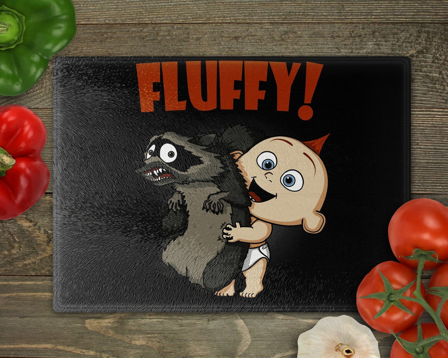 Fluffy Racoon Cutting Board