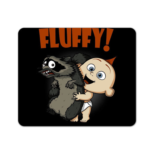Fluffy Racoon Mouse Pad