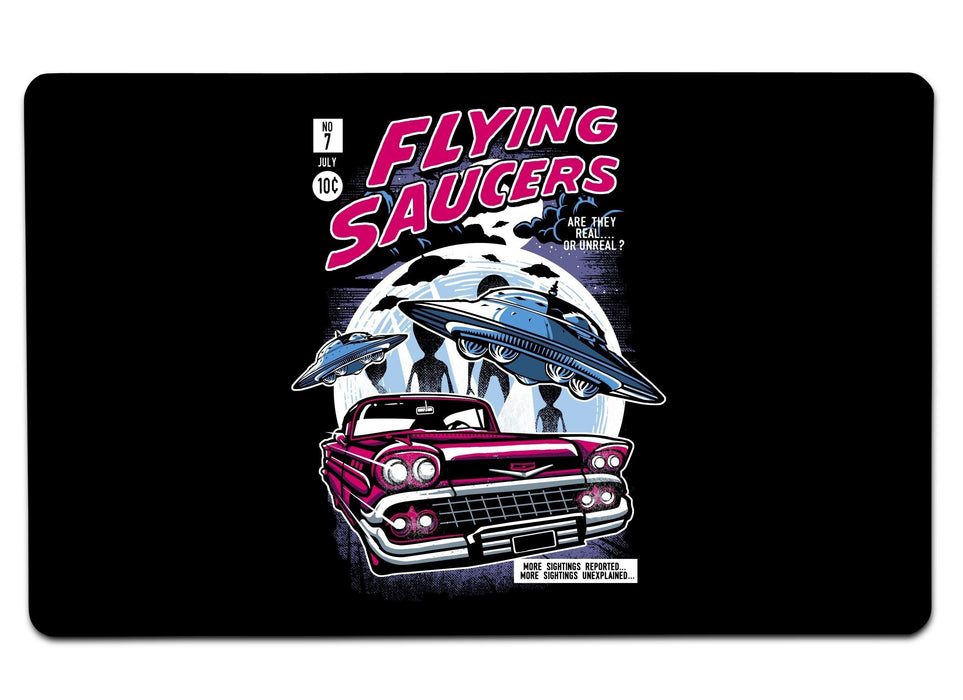 Flying Saucers 2 Large Mouse Pad