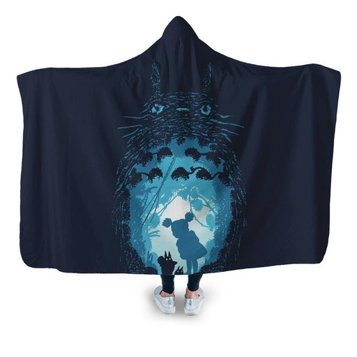 Forest Spirits Hooded Blanket - Adult / Premium Sherpa