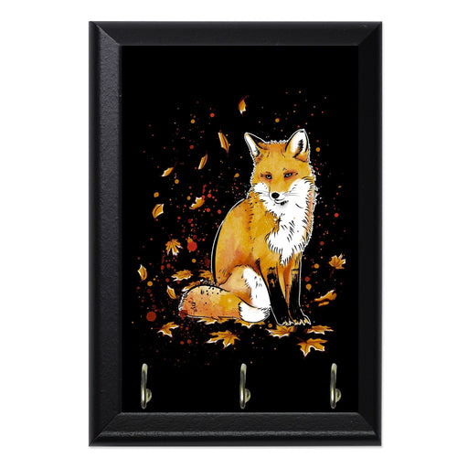 Fox In The Night Key Hanging Plaque - 8 x 6 / Yes