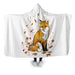 Fox In The Snow Hooded Blanket - Adult / Premium Sherpa