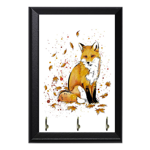 Fox In The Snow Key Hanging Plaque - 8 x 6 / Yes