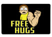 Free Hugs Morty Large Mouse Pad