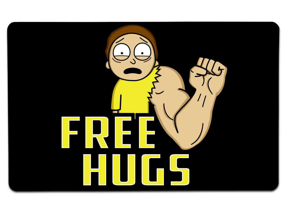 Free Hugs Morty Large Mouse Pad