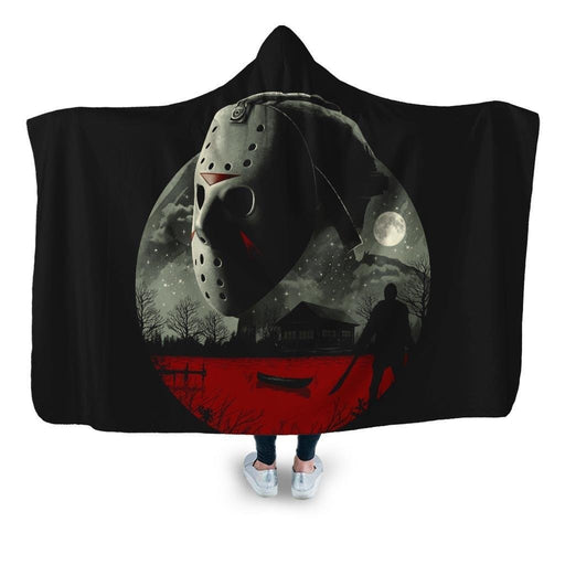 Friday In Camp Blood Hooded Blanket - Adult / Premium Sherpa