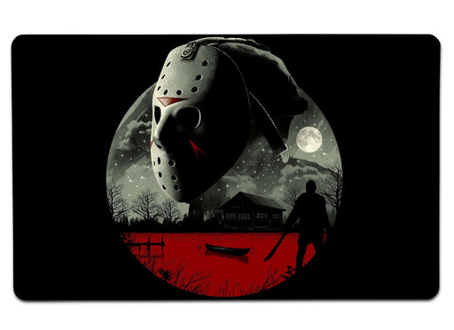 Friday In Camp Blood Large Mouse Pad
