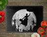 Full Moon Over London Rooftops Cutting Board