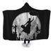 Full Moon Over London Rooftops Hooded Blanket - Adult / Premium Sherpa