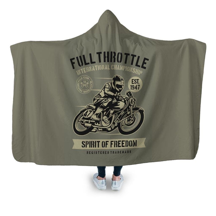 Full Throttle Hooded Blanket - Adult / Premium Sherpa