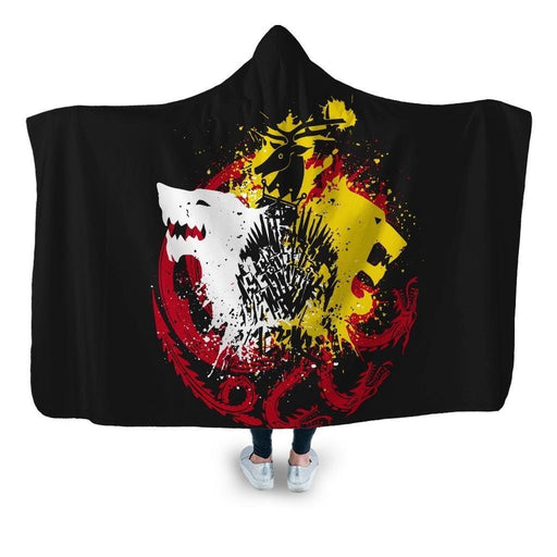Game Of Colors Hooded Blanket - Adult / Premium Sherpa
