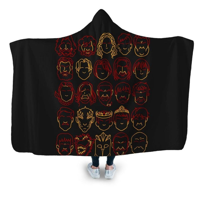 Game Of Profiles Hooded Blanket - Adult / Premium Sherpa