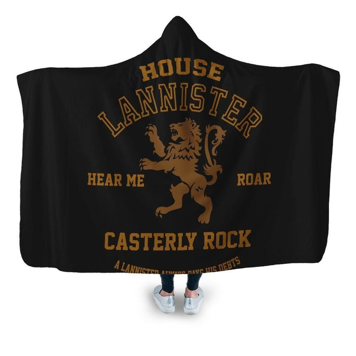 Game Of Thrones House Lannister Hooded Blanket - Adult / Premium Sherpa