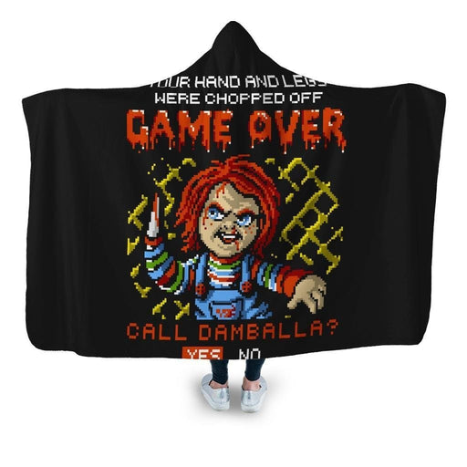 Game Over Cp2 Death Hooded Blanket - Adult / Premium Sherpa