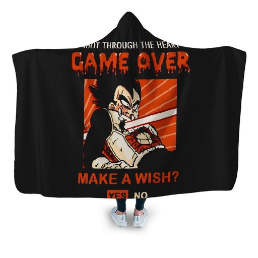 Game Over Vegeta Hooded Blanket - Adult / Premium Sherpa