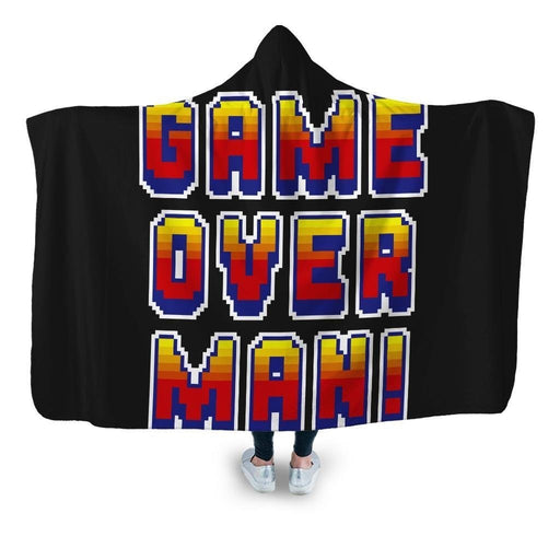 Game Over Man Hooded Blanket - Adult / Premium Sherpa
