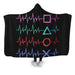 Gamer Heart Beat Hooded Blanket - Adult / Premium Sherpa