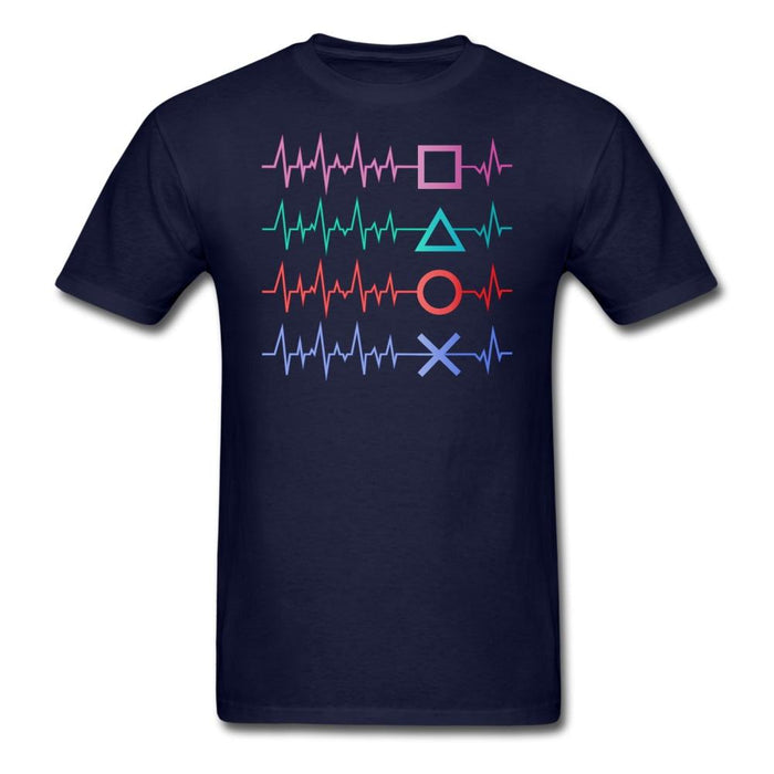 Gamer Heart Beat Unisex Classic T-Shirt - navy / S