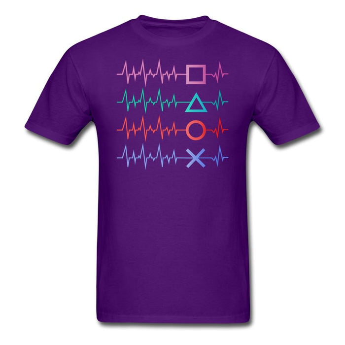 Gamer Heart Beat Unisex Classic T-Shirt - purple / S