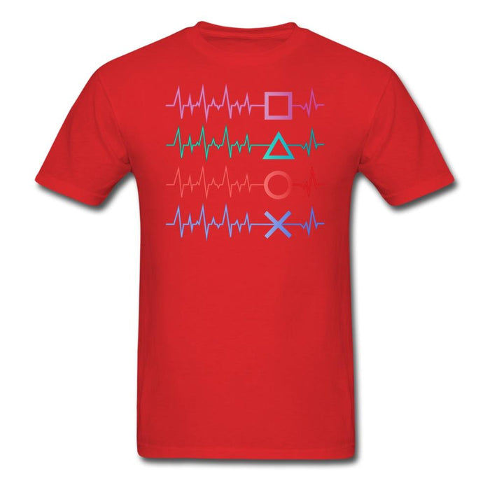 Gamer Heart Beat Unisex Classic T-Shirt - red / S