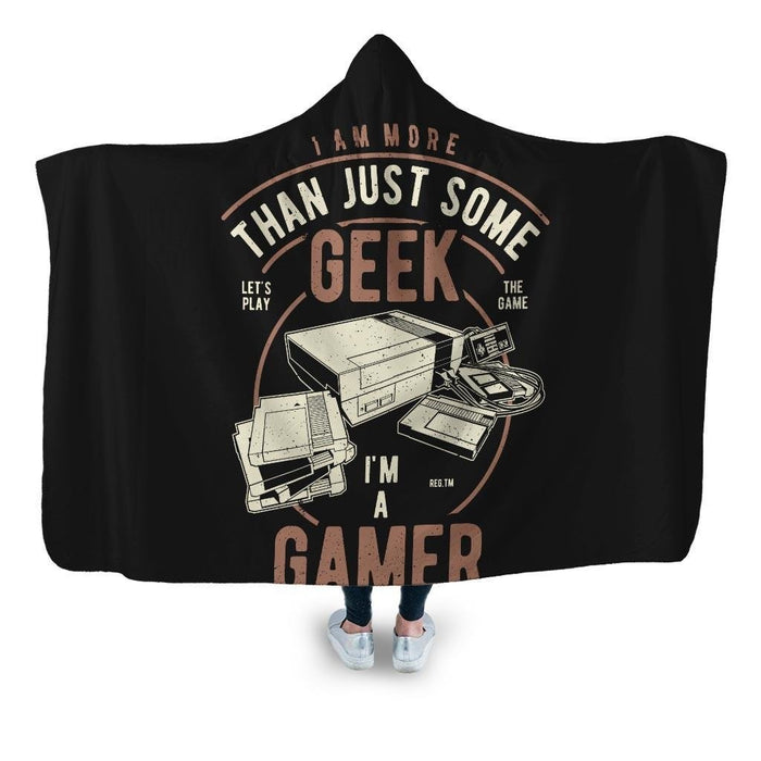 Geek Gamer Hooded Blanket - Adult / Premium Sherpa