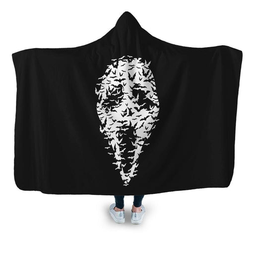 Ghost Face Bats Hooded Blanket - Adult / Premium Sherpa