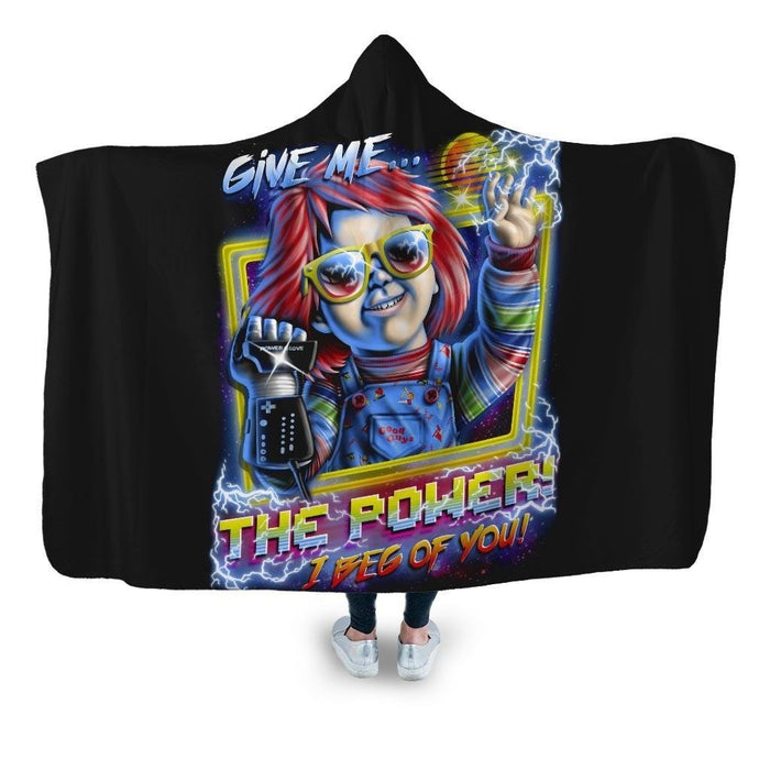 Give Me The Power Hooded Blanket - Adult / Premium Sherpa