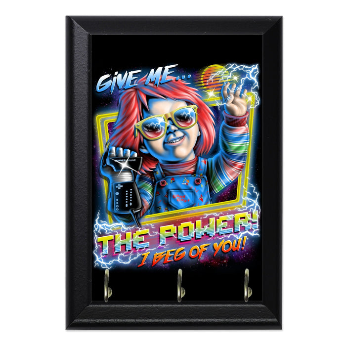 Give Me The Power Wall Plaque Key Holder - 8 x 6 / Yes