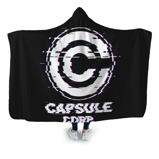 Glitch Capsule Corp. Hooded Blanket - Adult / Premium Sherpa